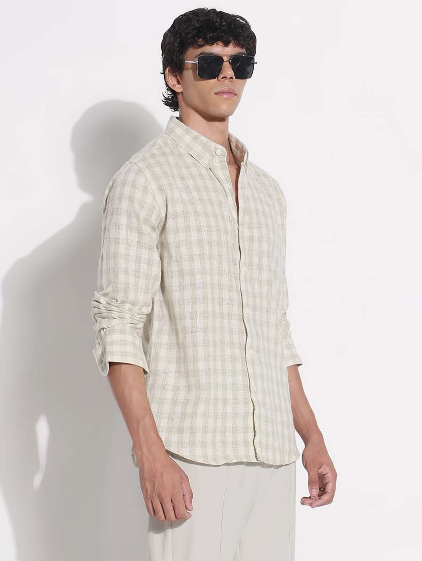 men checkered long sleeve regular fit casual shirt - 21923987 -  Standard Image - 3