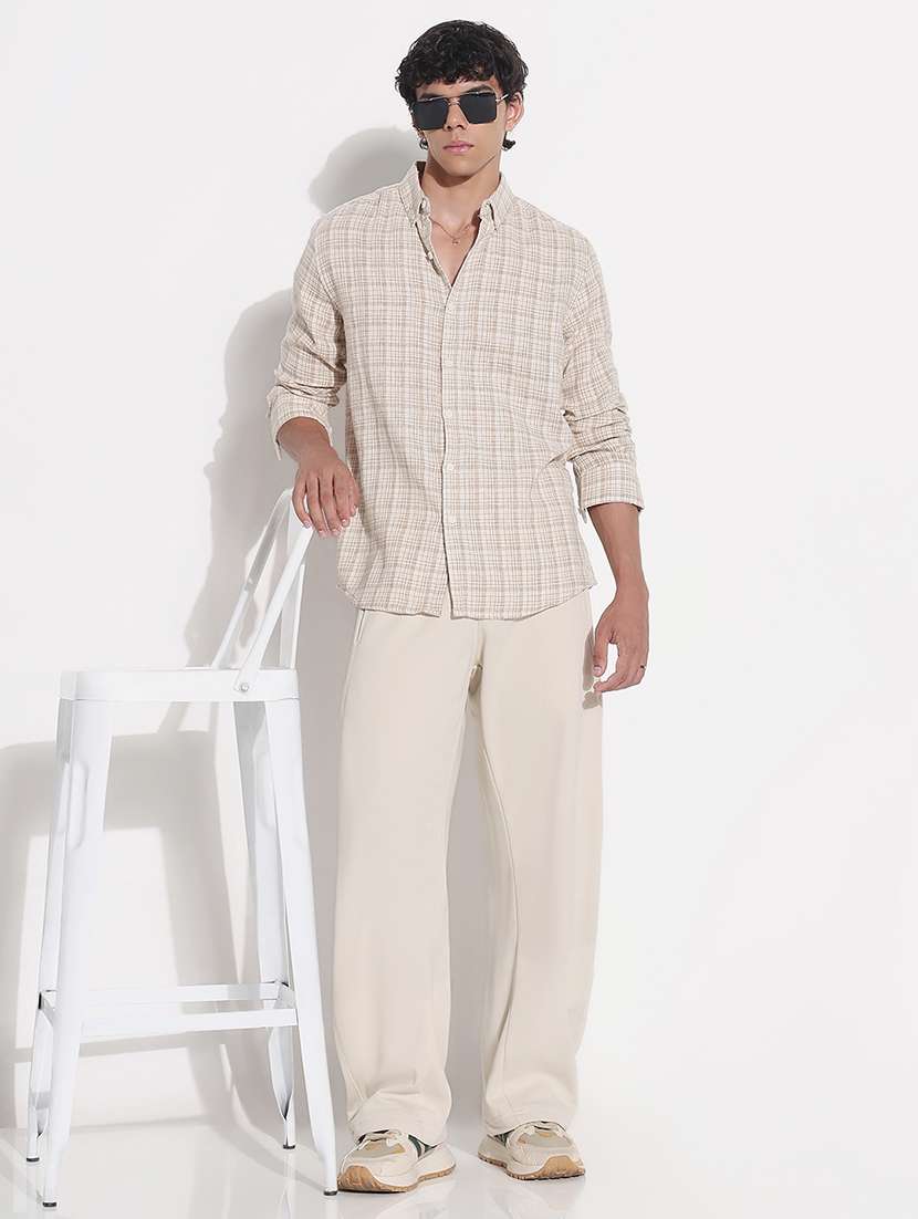 men checkered long sleeve regular fit casual shirt - 21923990 -  Standard Image - 5