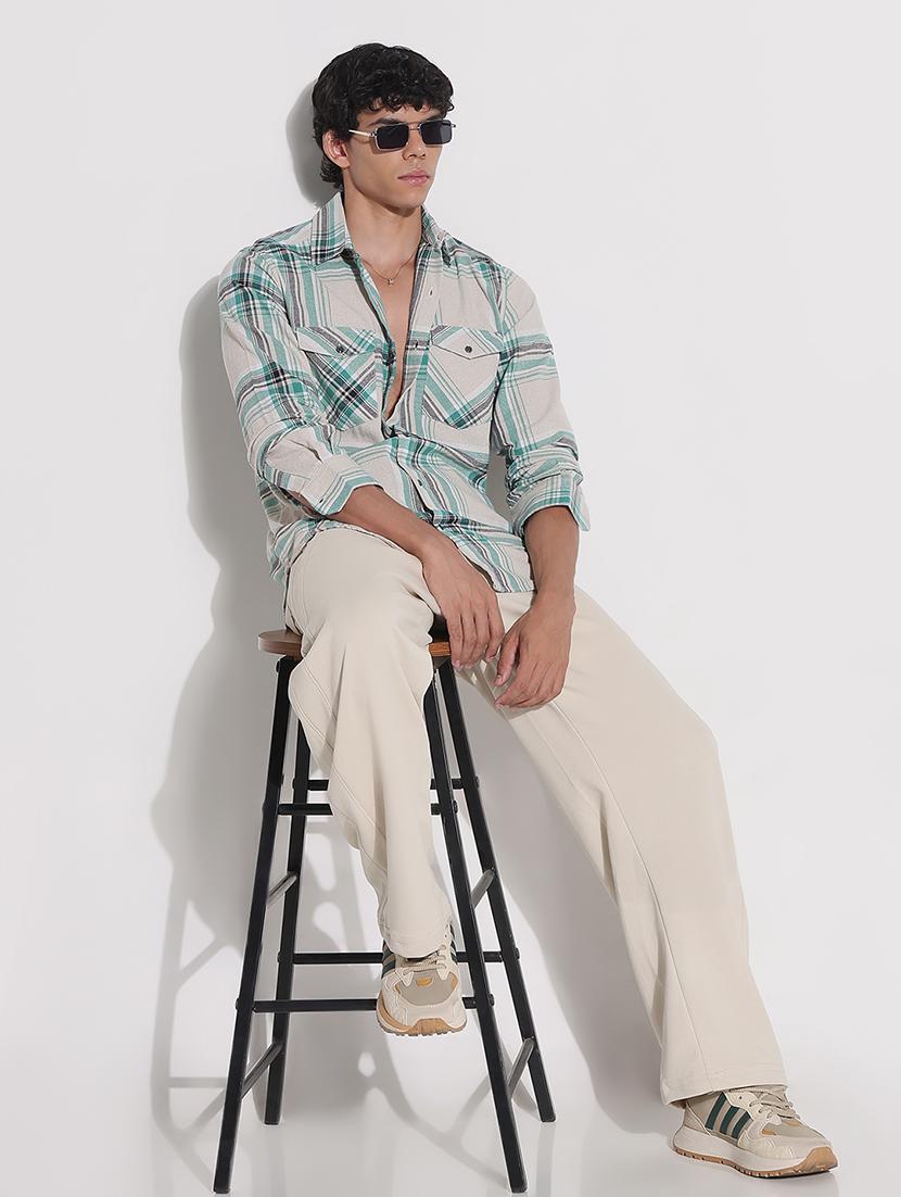 men checkered long sleeve regular fit casual shirt - 21923994 - Standard Image - 5