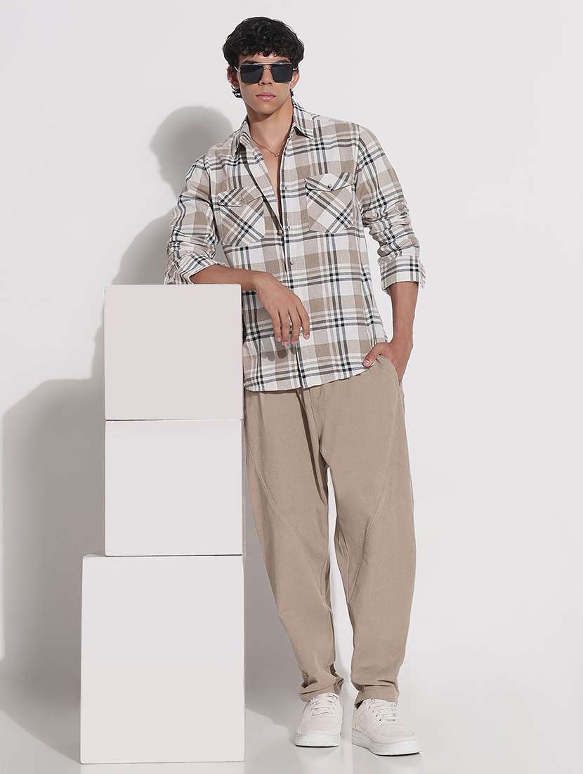 men checkered long sleeve regular fit casual shirt - 21923996 -  Standard Image - 5