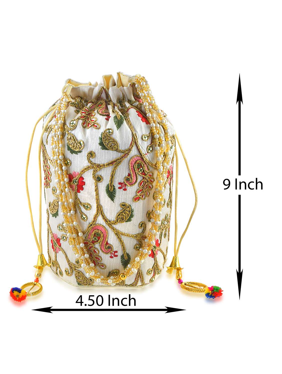 women white embroidered potli abg - 21924025 -  Standard Image - 3