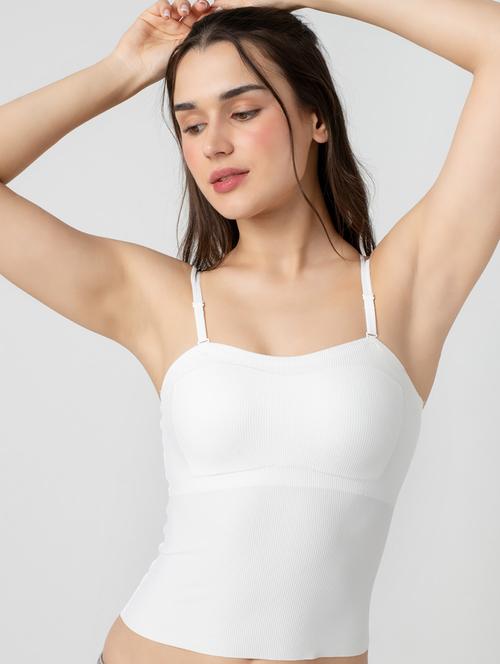 women solid shoulder strap tank top - 21924030 -  Standard Image - 0
