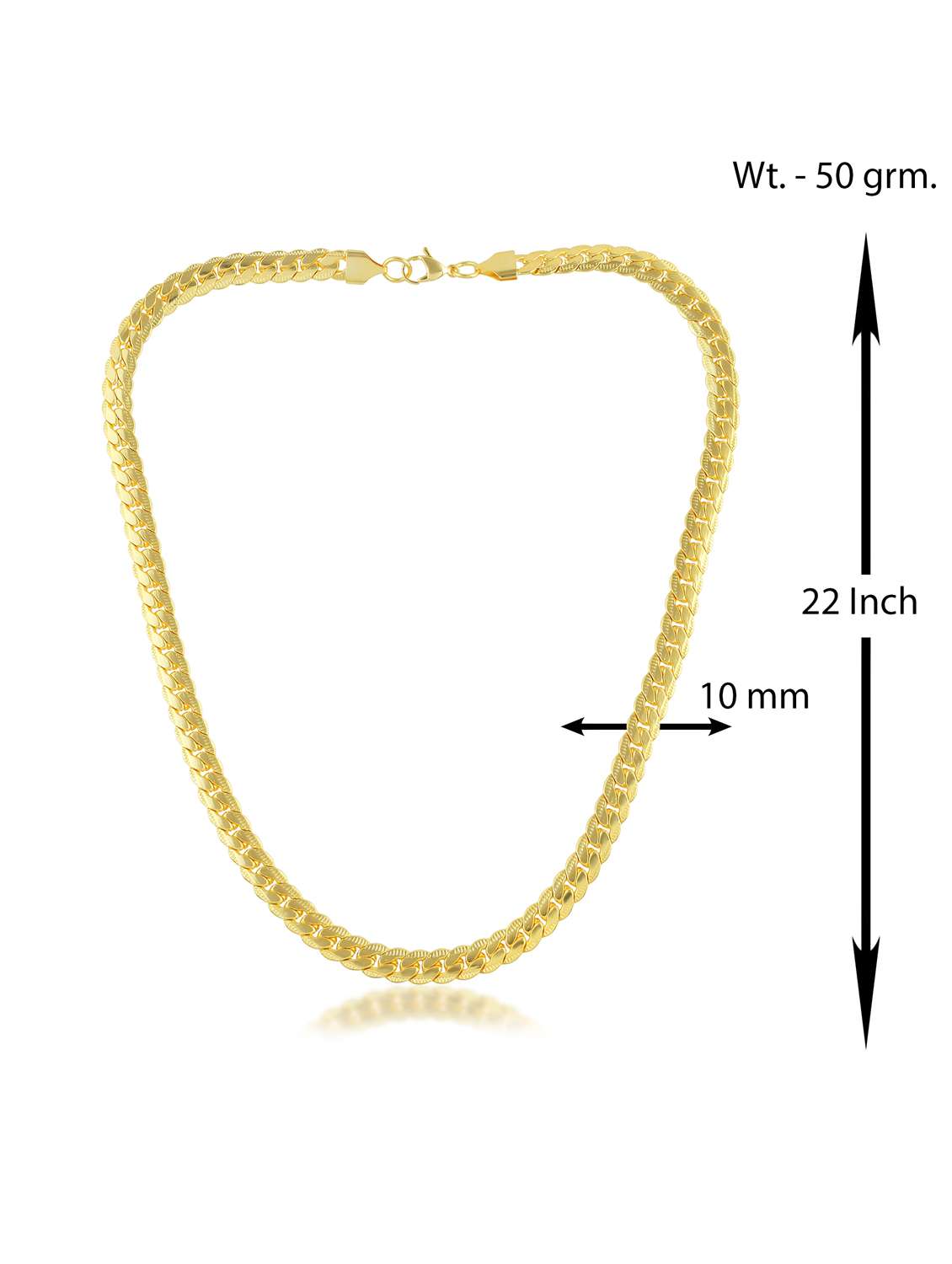 gold plated brass chain for men - 21924037 -  Standard Image - 3