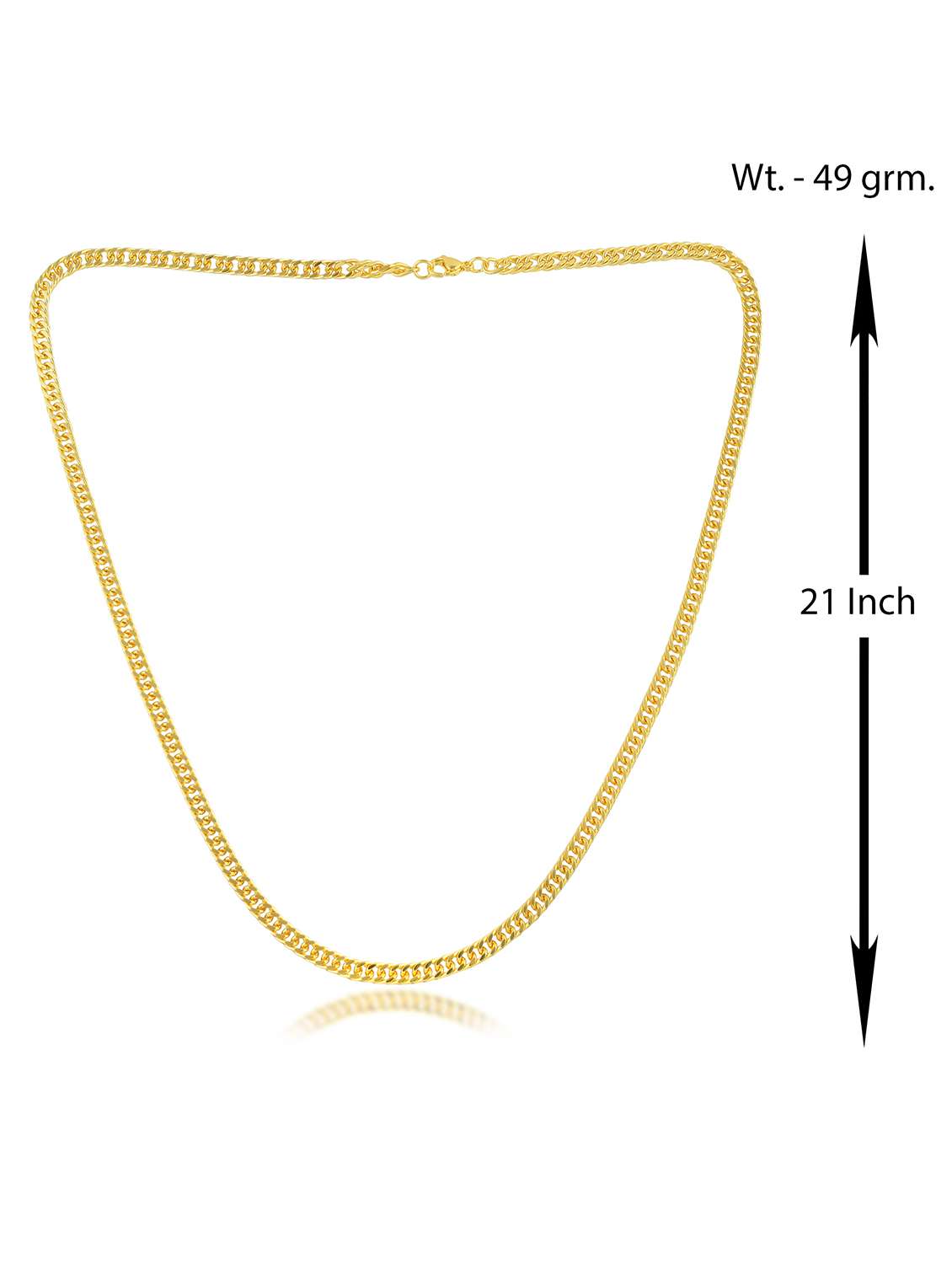 gold plated brass chain for men - 21924038 -  Standard Image - 3