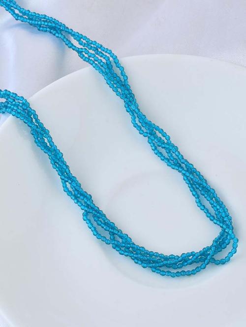 women blue crystal long necklace - 21924040 - Standard Image - 0