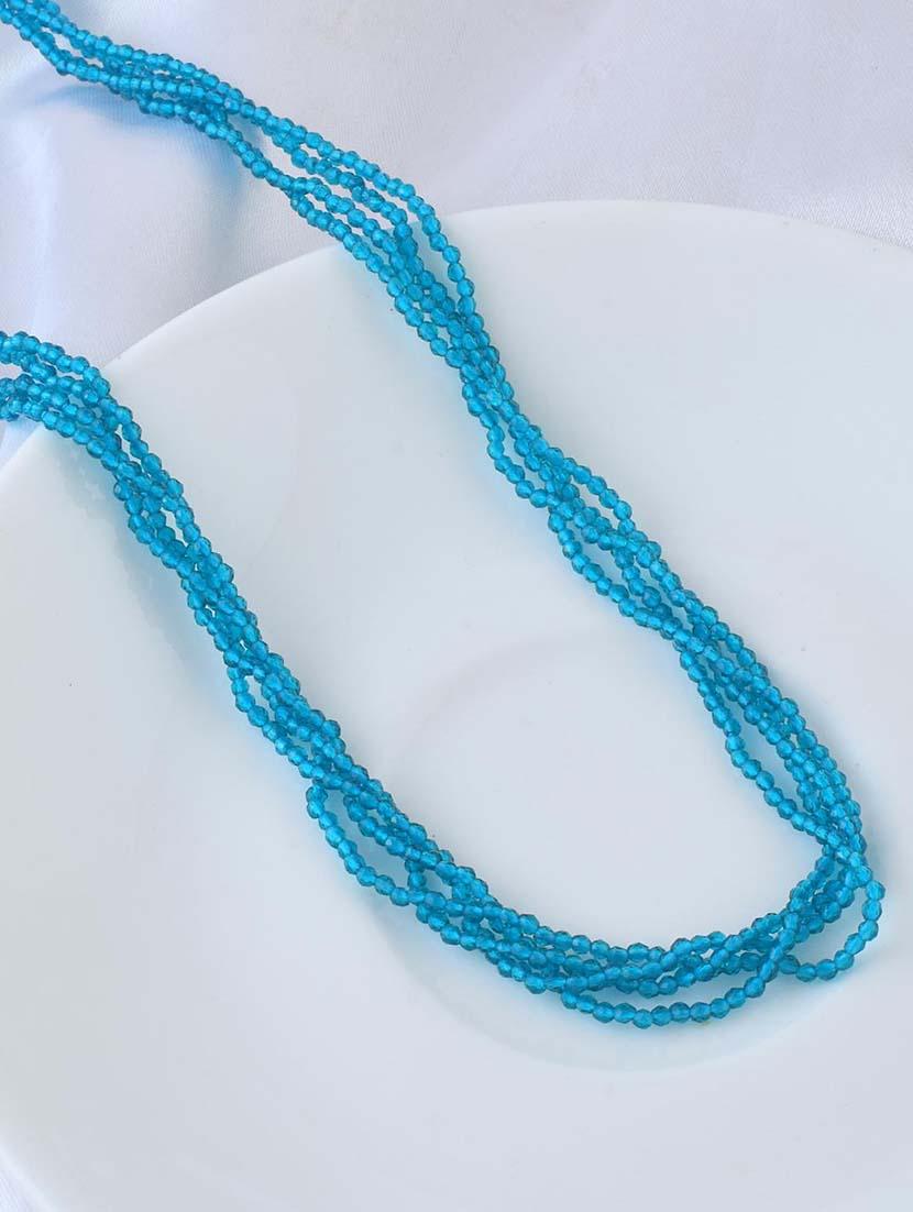 women blue crystal long necklace - 21924040 - Zoom Image - 0