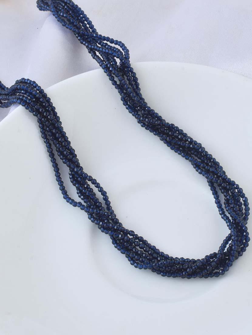 women blue crystal long necklace - 21924041 -  Zoom Image - 0
