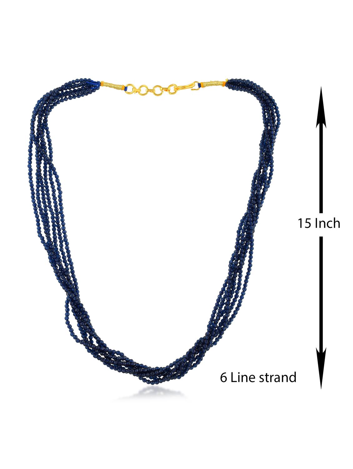 women blue crystal long necklace - 21924041 - Standard Image - 3