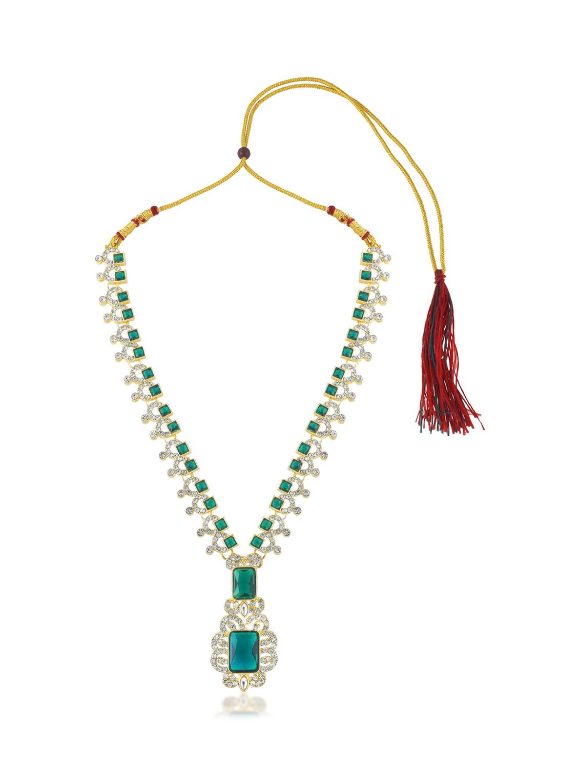 brass gold mrs ambani replica necklace set - 21924049 - Standard Image - 3