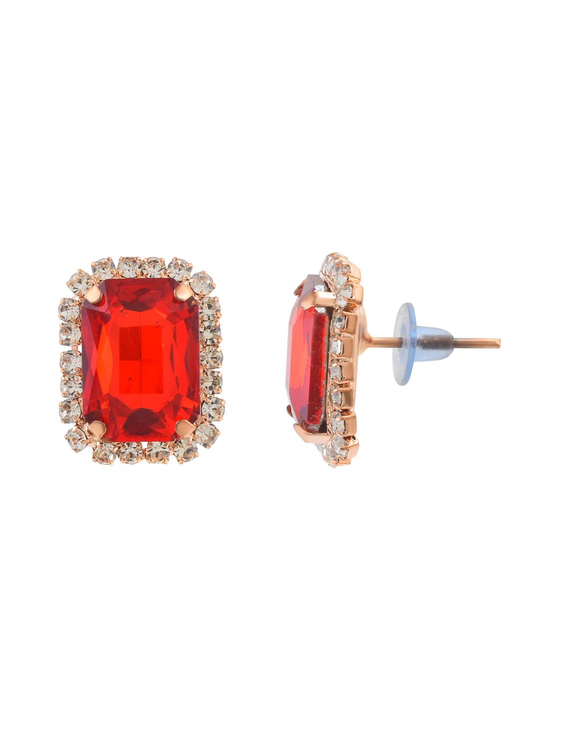 rose gold ruby crystal necklace set women - 21924050 - Standard Image - 3