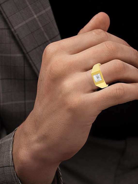 brass gold imitation finger ring - 21924065 -  Standard Image - 3