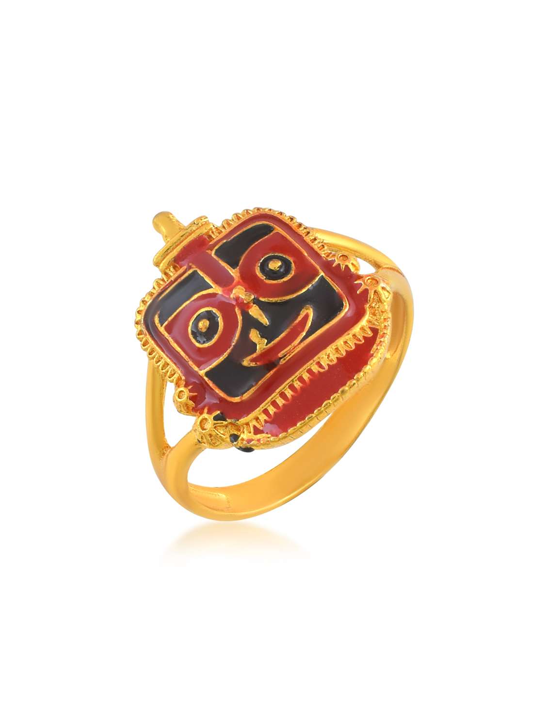 antique gold jagannath finger ring