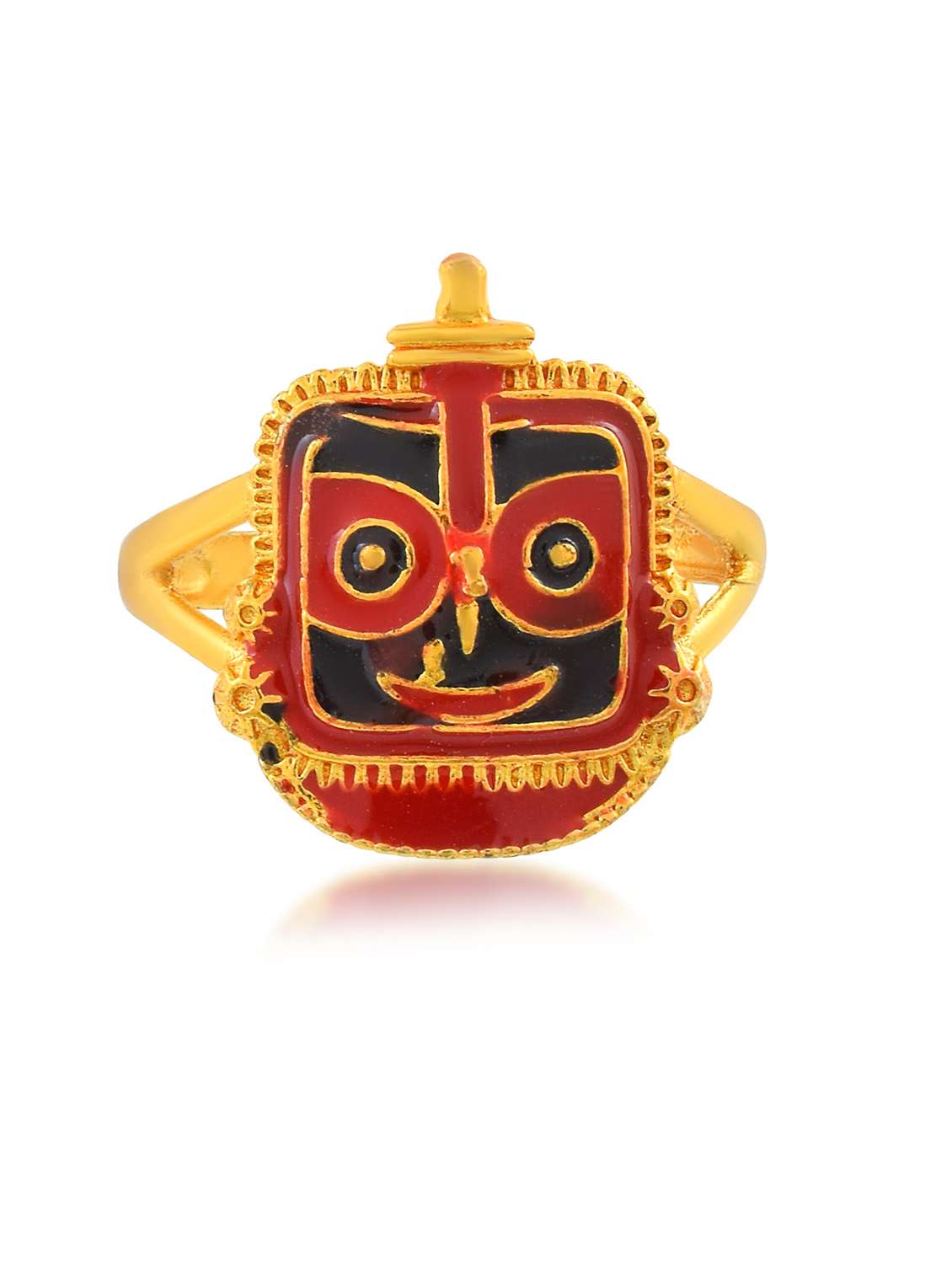 antique gold jagannath finger ring - 21924066 -  Standard Image - 3