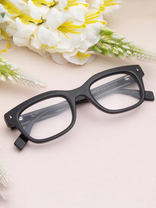 ted smith black wayfarer premium italian acetate frames for unisex - 21924269 - Standard Image - 0