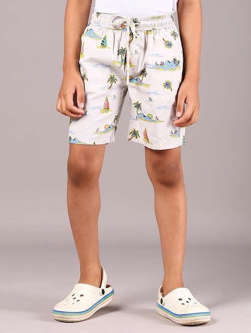 boys printed mid rise regular fit shorts  - 21924448 -  Standard Image - 0