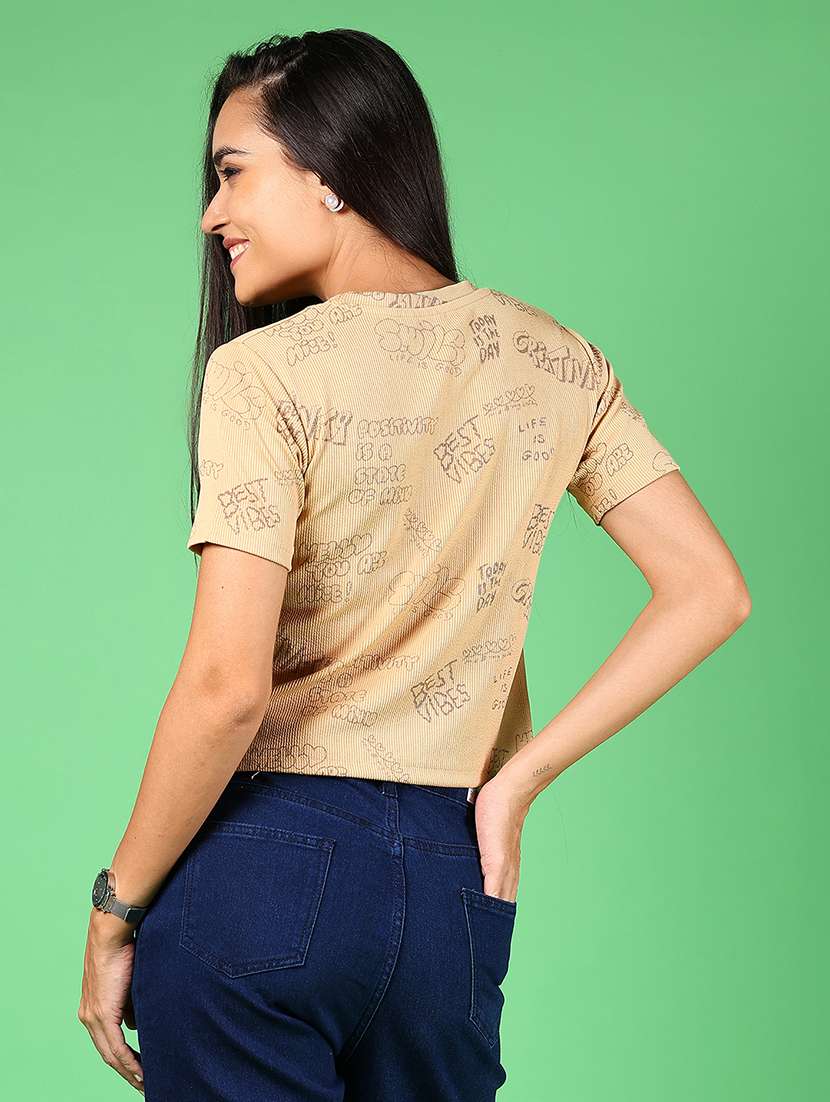 women printed short sleeves top - 21924530 -  Standard Image - 3