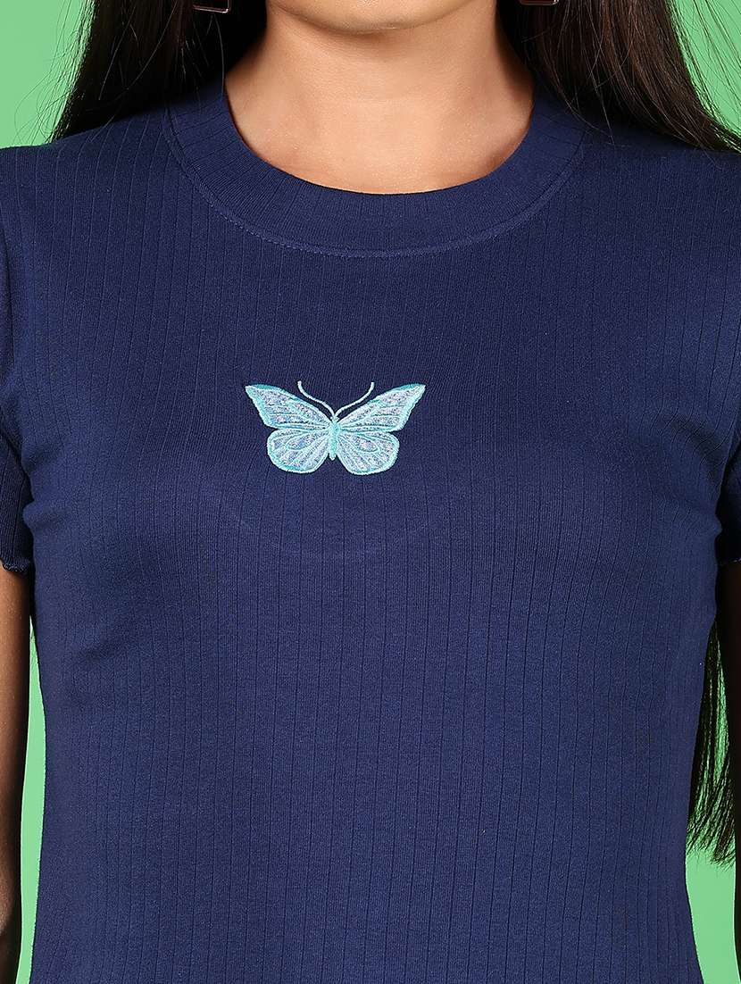 women embroidered short sleeves top - 21924533 - Standard Image - 5
