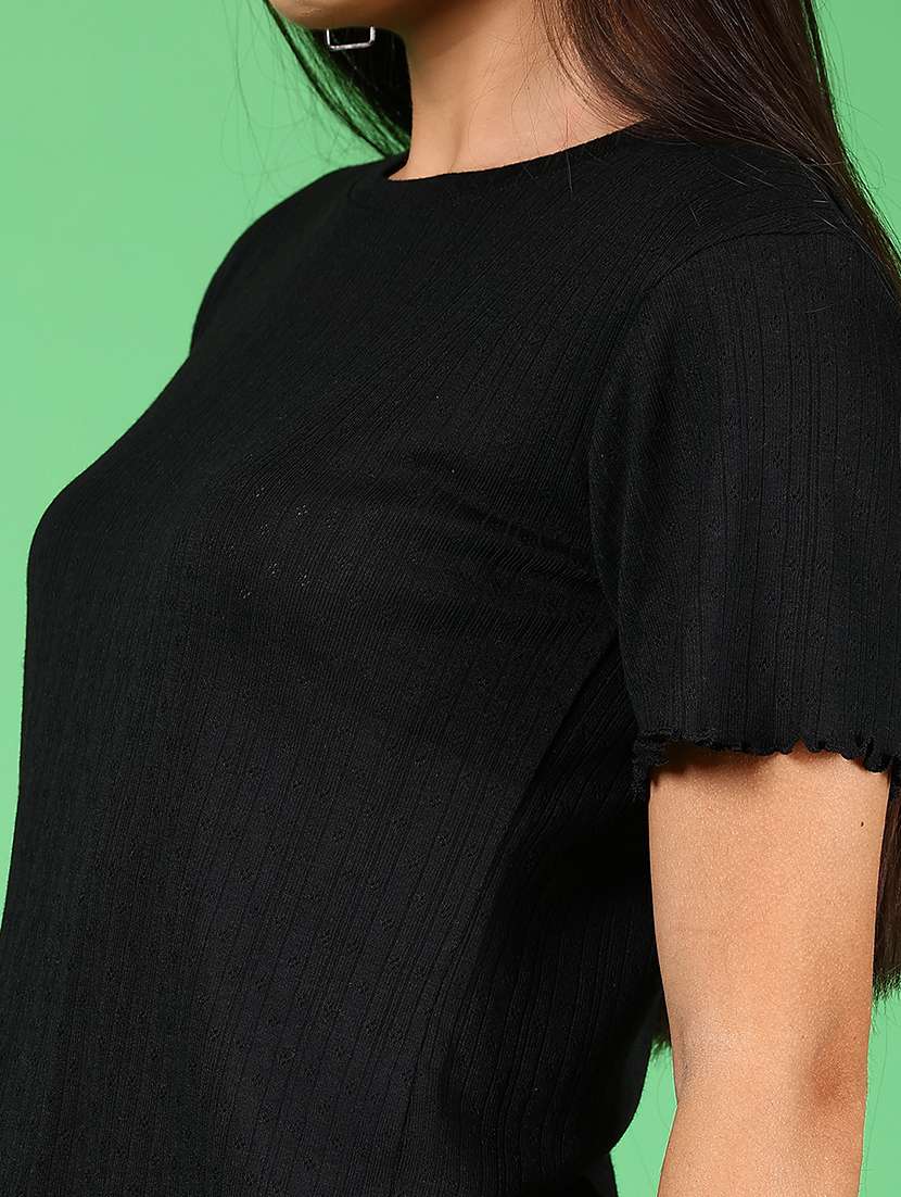 women solid short sleeves top - 21924534 - Standard Image - 5
