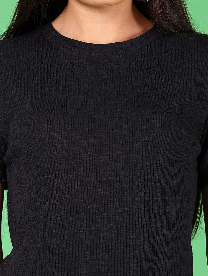 women solid short sleeves regular top - 21924540 - Standard Image - 5