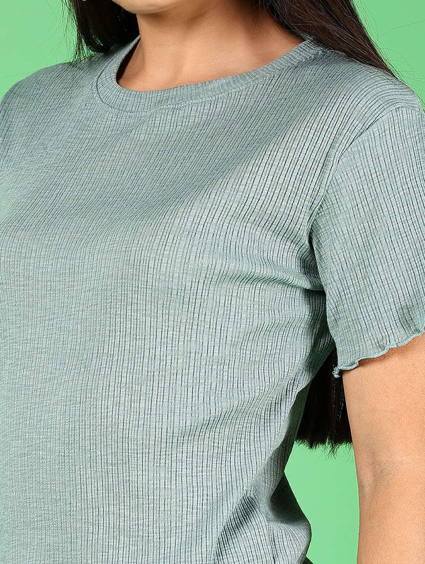 women solid short sleeves regular top - 21924542 -  Standard Image - 5