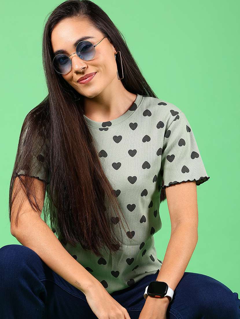 women printed short sleeves regular top - 21924553 - Zoom Image - 0