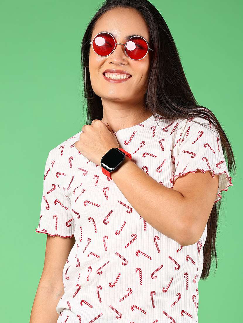 women printed short sleeves regular top