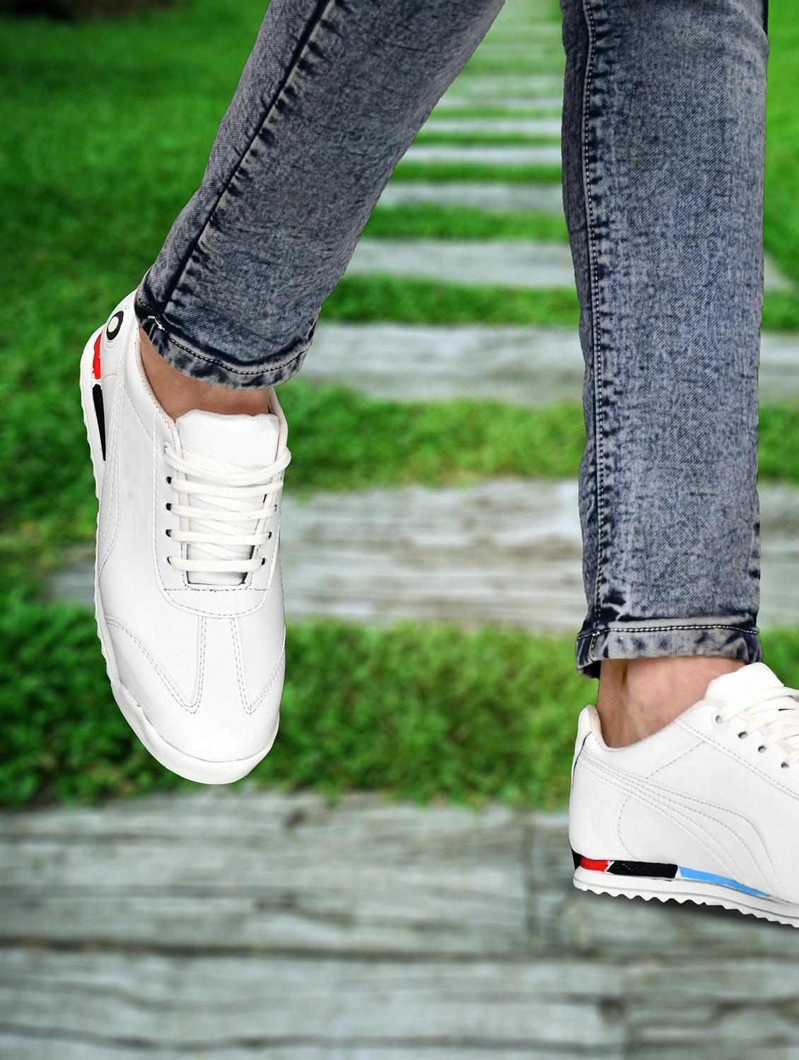 men white solid lace up sneaker - 21924668 - Standard Image - 3