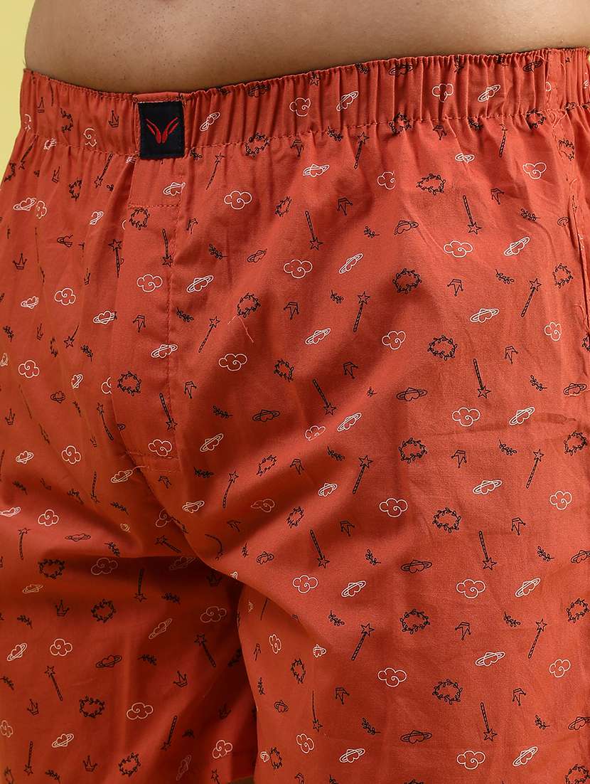 men printed mid rise loungewear boxer - 21924739 -  Standard Image - 5