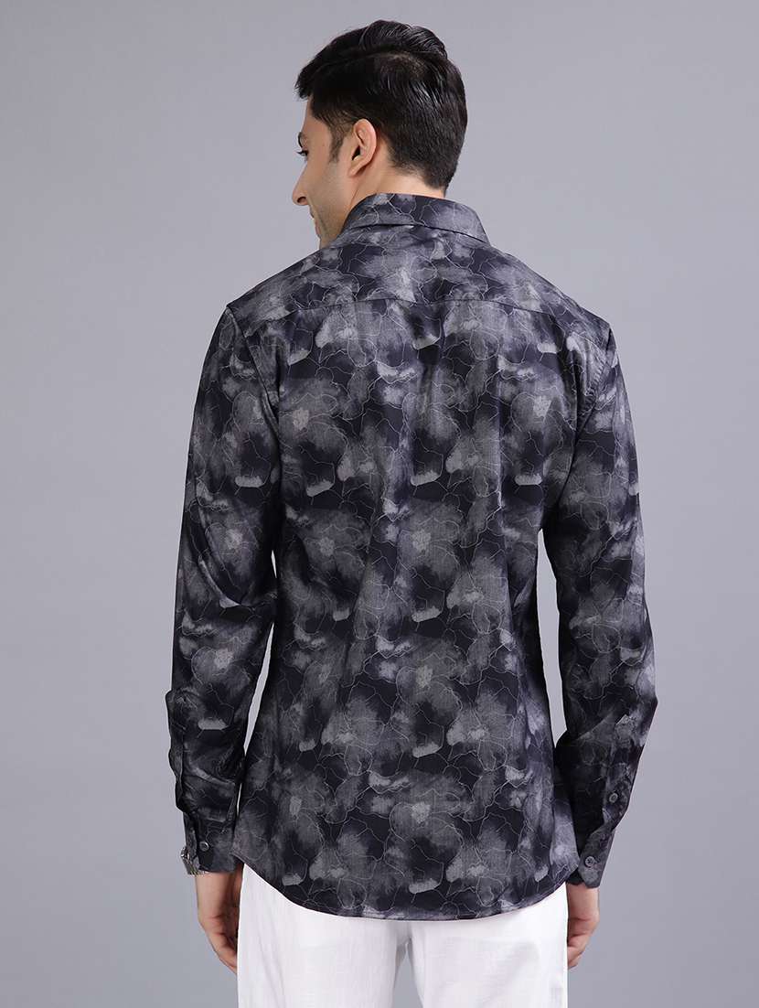 men printed long sleeve regular fit casual shirt - 21924798 -  Standard Image - 3
