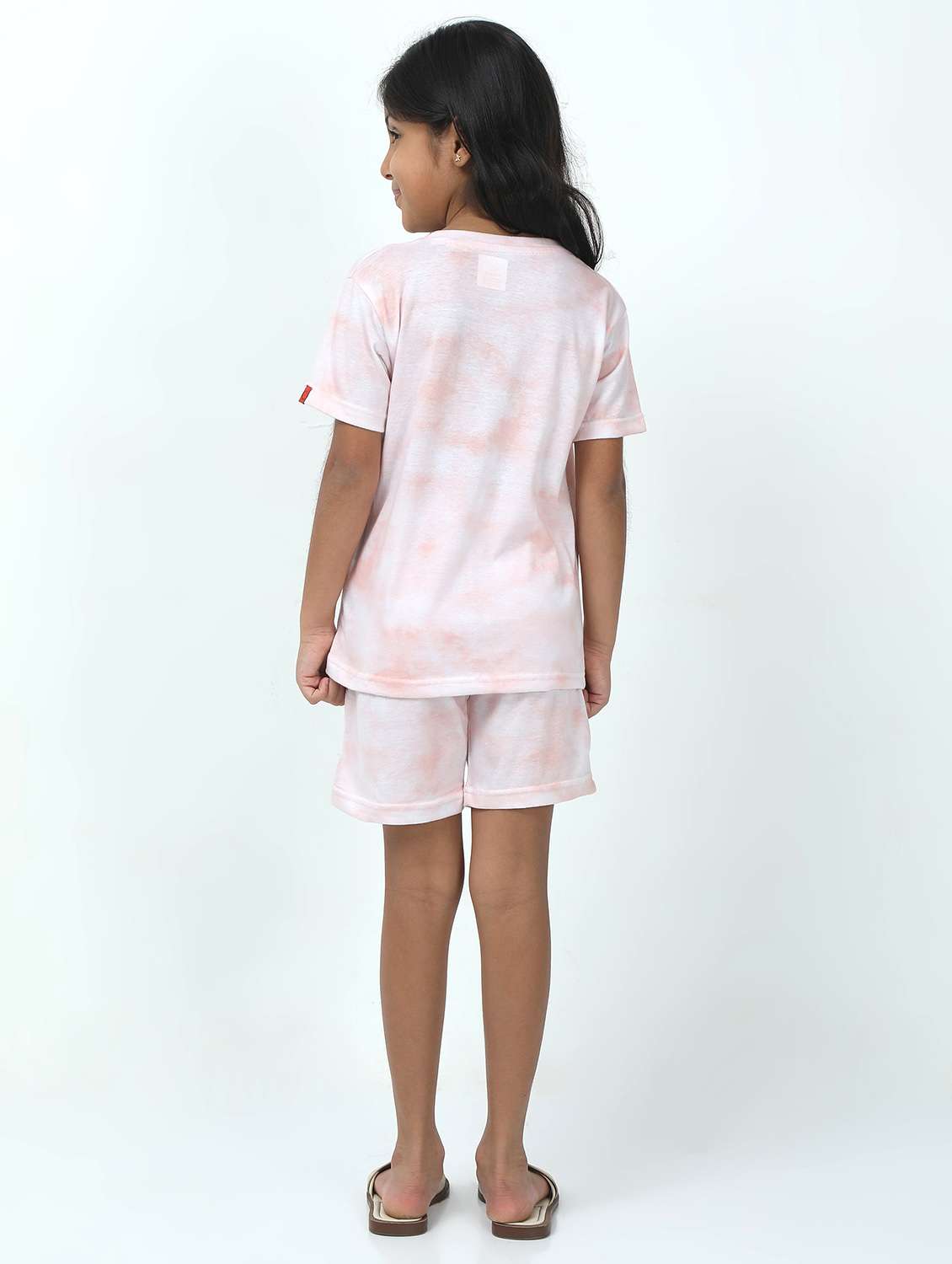 girls tie & dye printed shorts & t-shirt co-ords set - 21924831 - Standard Image - 5
