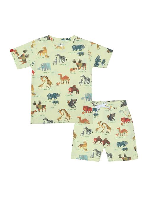 boys printed short sleeves co-ord set - 21924840 - Standard Image - 0