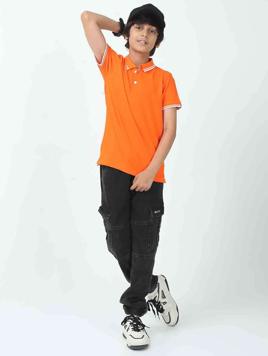 boys solid short sleeve polo t-shirt - 21924841 -  Standard Image - 5