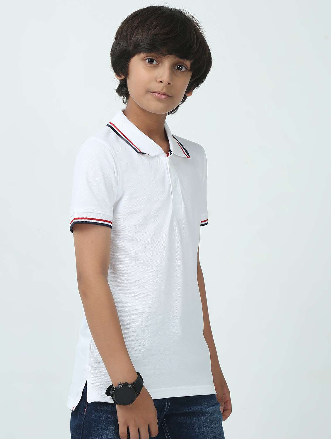 boys solid short sleeve polo t-shirt - 21924844 - Standard Image - 3