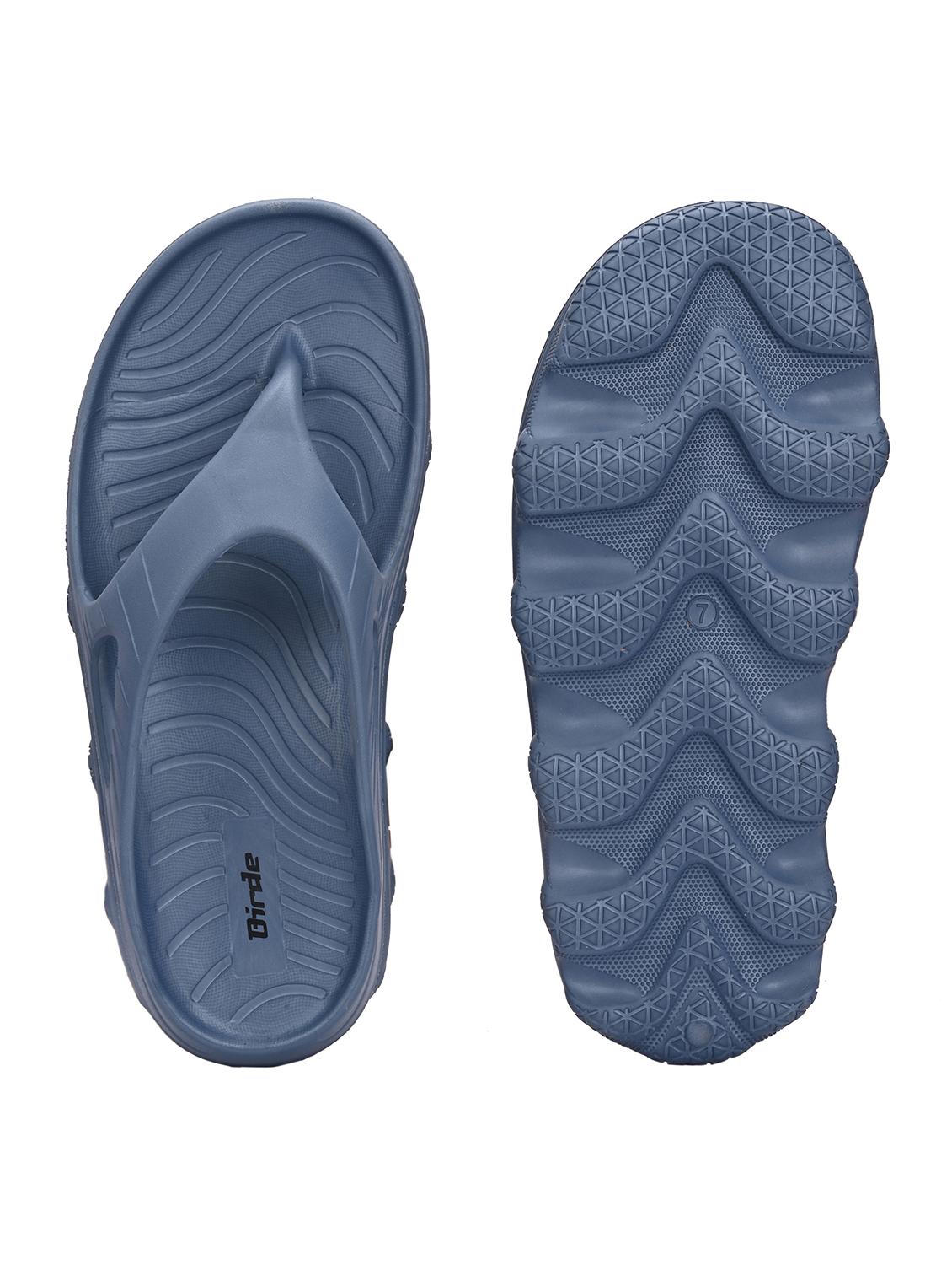 men blue solid slip on slipper - 21924892 - Standard Image - 5