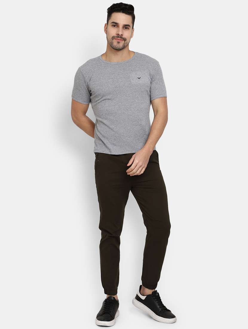 men solid mid rise regular fit jogger - 21925083 -  Standard Image - 5
