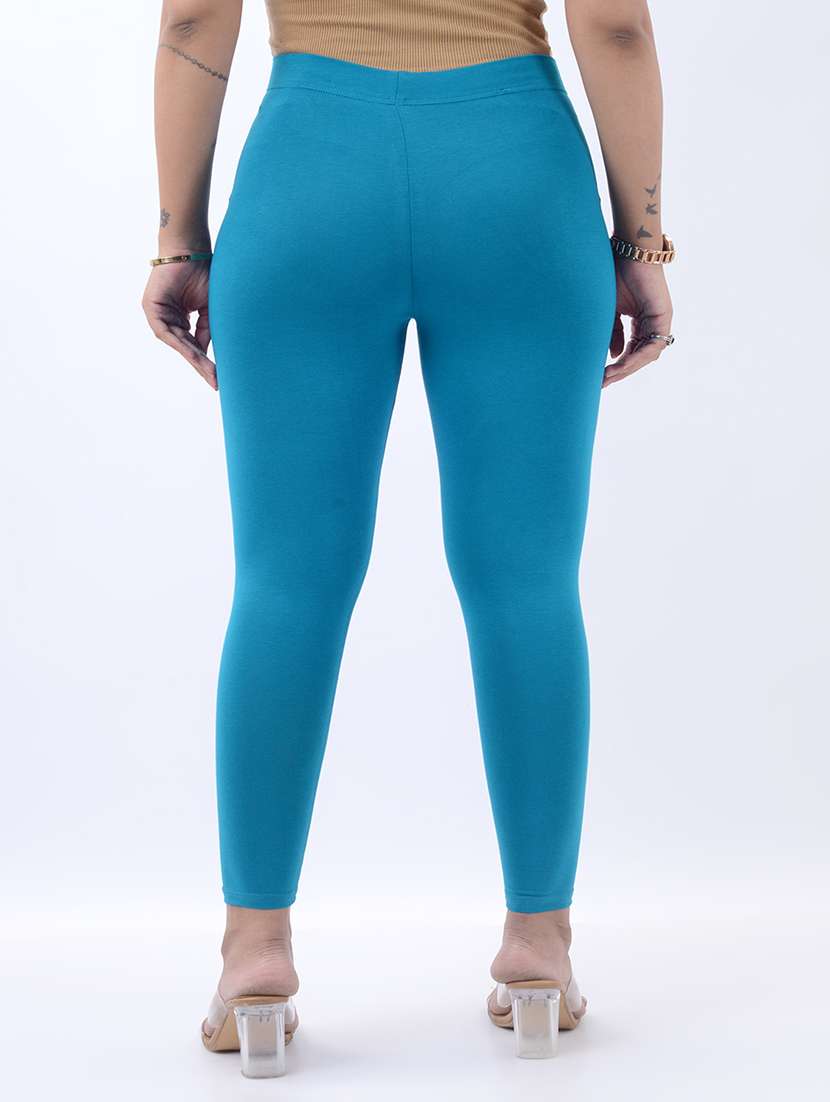 women solid mid rise ankle length legging - 21925189 - Standard Image - 3