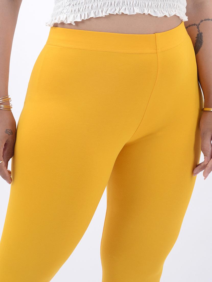 women solid mid rise ankle length legging - 21925193 - Standard Image - 3