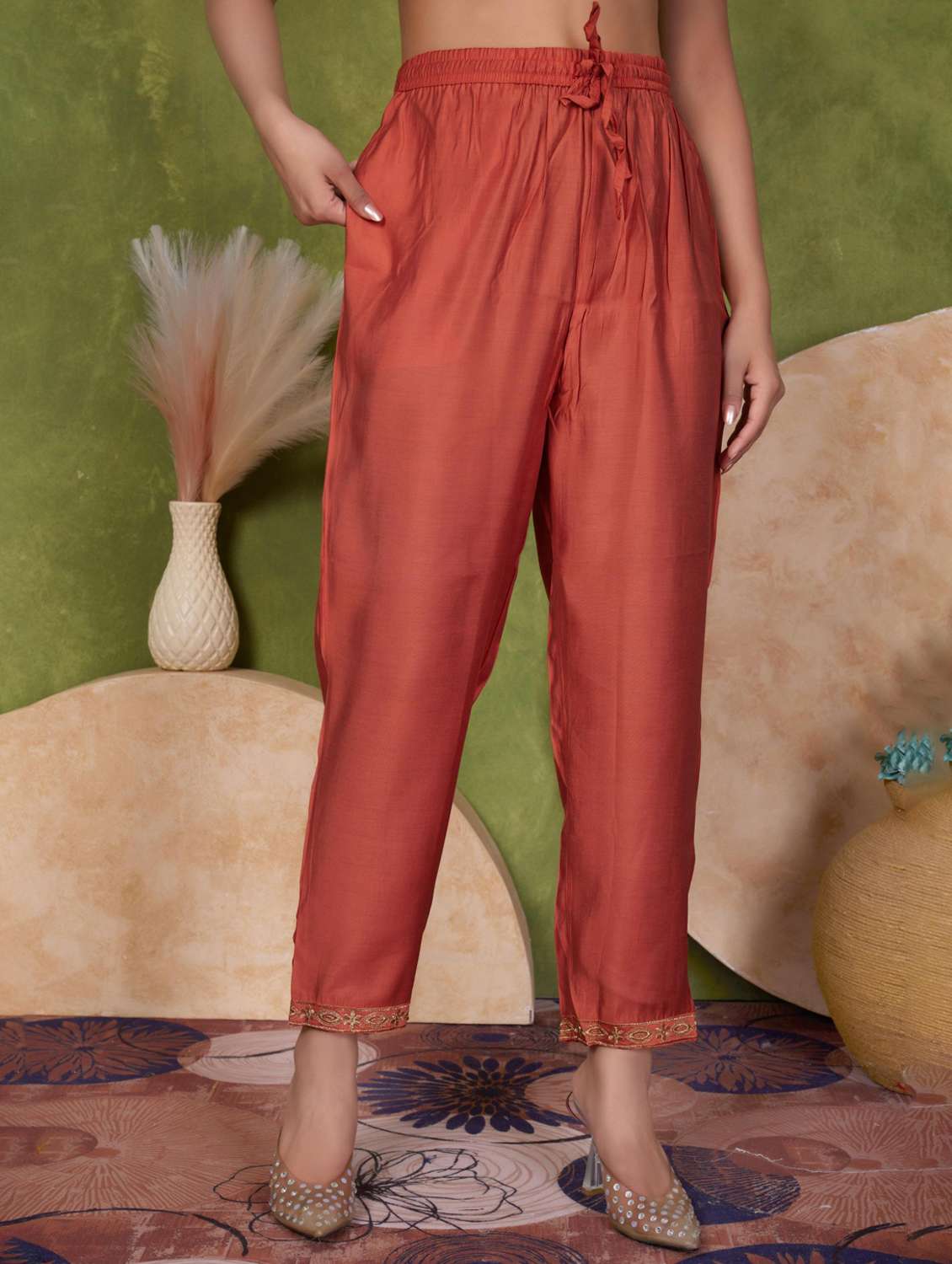 women three quarter sleeve kurta pant with dupatta set - 21925249 - Standard Image - 3