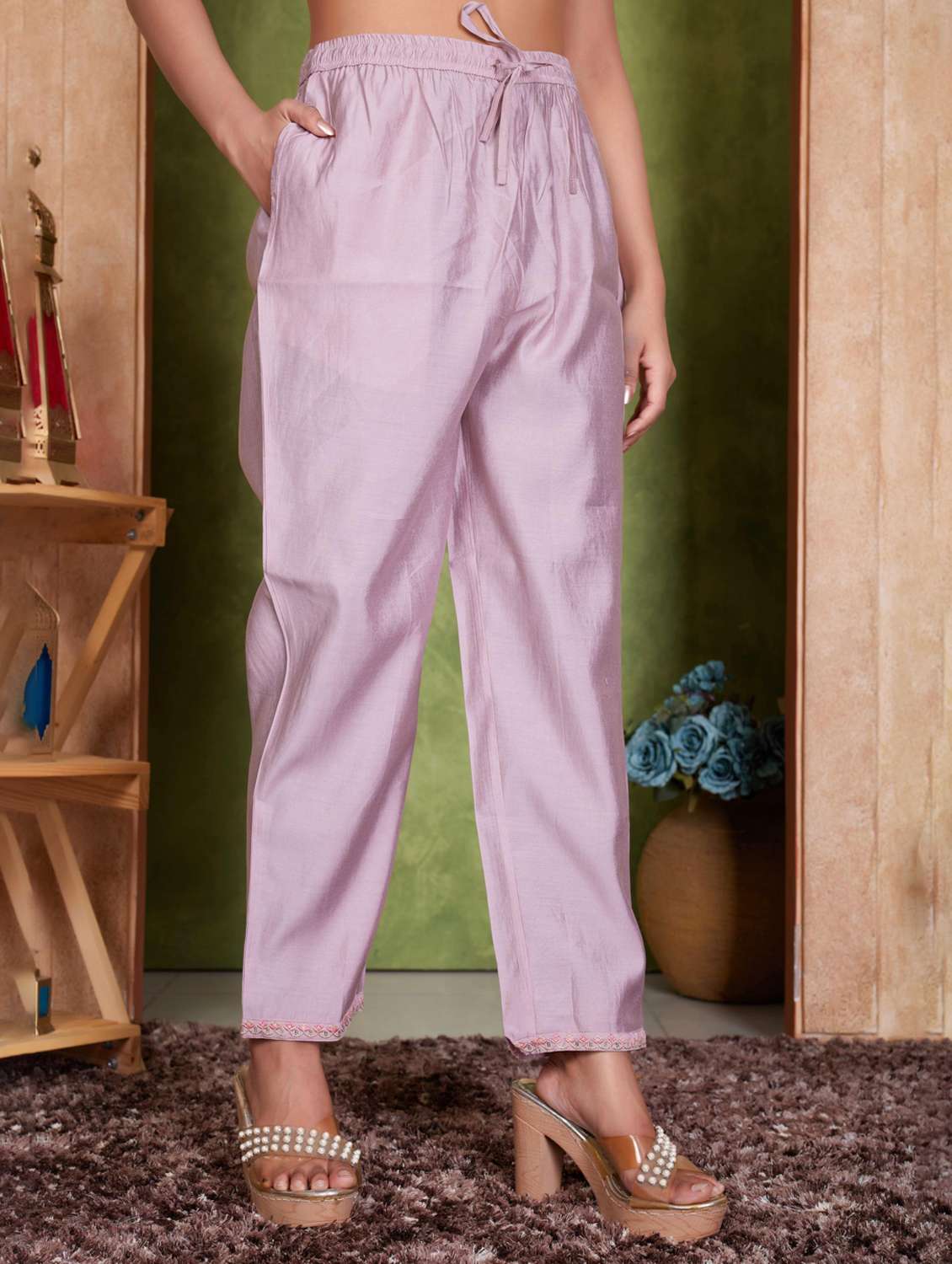 women three quarter sleeve kurta pant with dupatta set - 21925269 -  Standard Image - 3