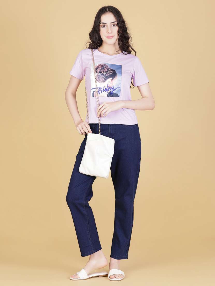 women printed short sleeve regular fit t-shirt - 21925311 -  Standard Image - 5