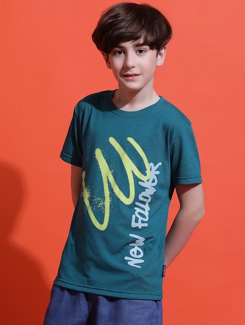 teal cotton tshirt - 21925481 - Standard Image - 0