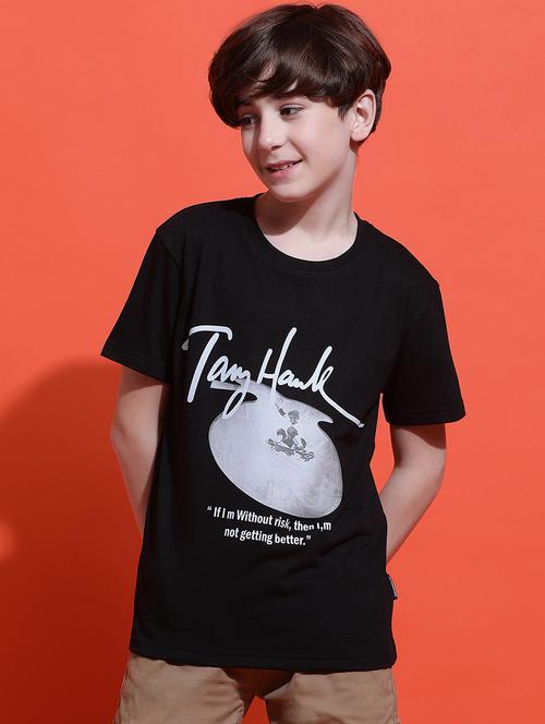 boys typographic print short sleeve regular fit t-shirt - 21925486 -  Standard Image - 0