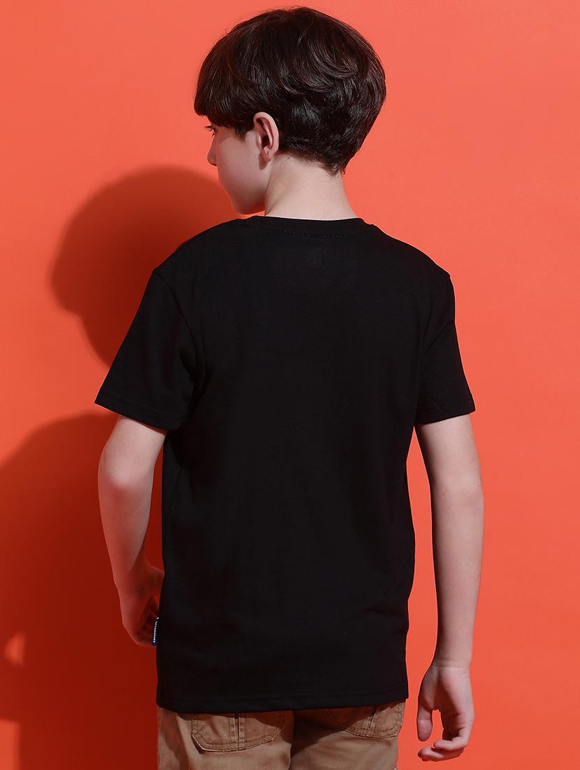 boys typographic print short sleeve regular fit t-shirt - 21925486 - Standard Image - 3