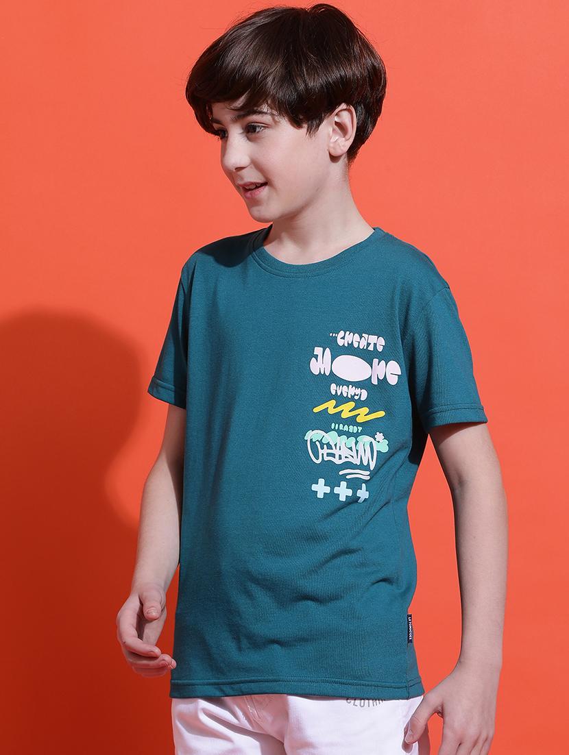 boys typographic print short sleeve regular fit t-shirt - 21925489 - Standard Image - 3