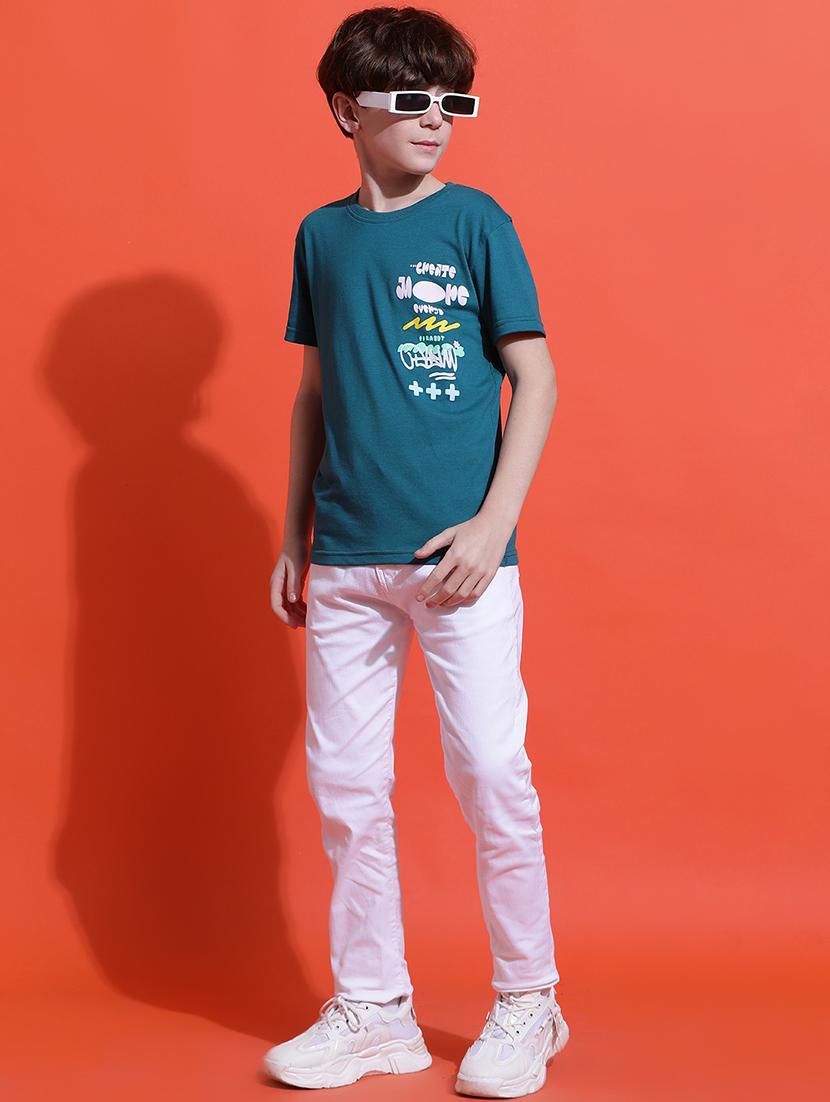 boys typographic print short sleeve regular fit t-shirt - 21925489 - Standard Image - 5