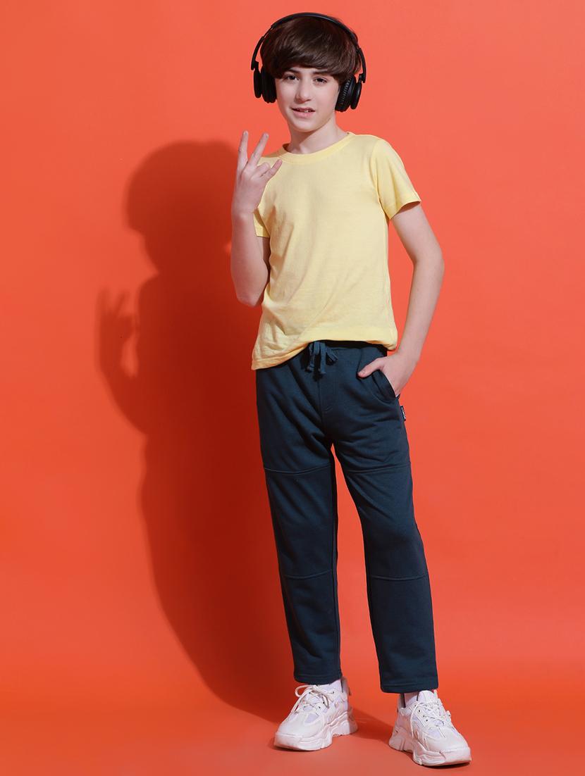 boys solid mid rise regular fit track pant - 21925498 - Standard Image - 5