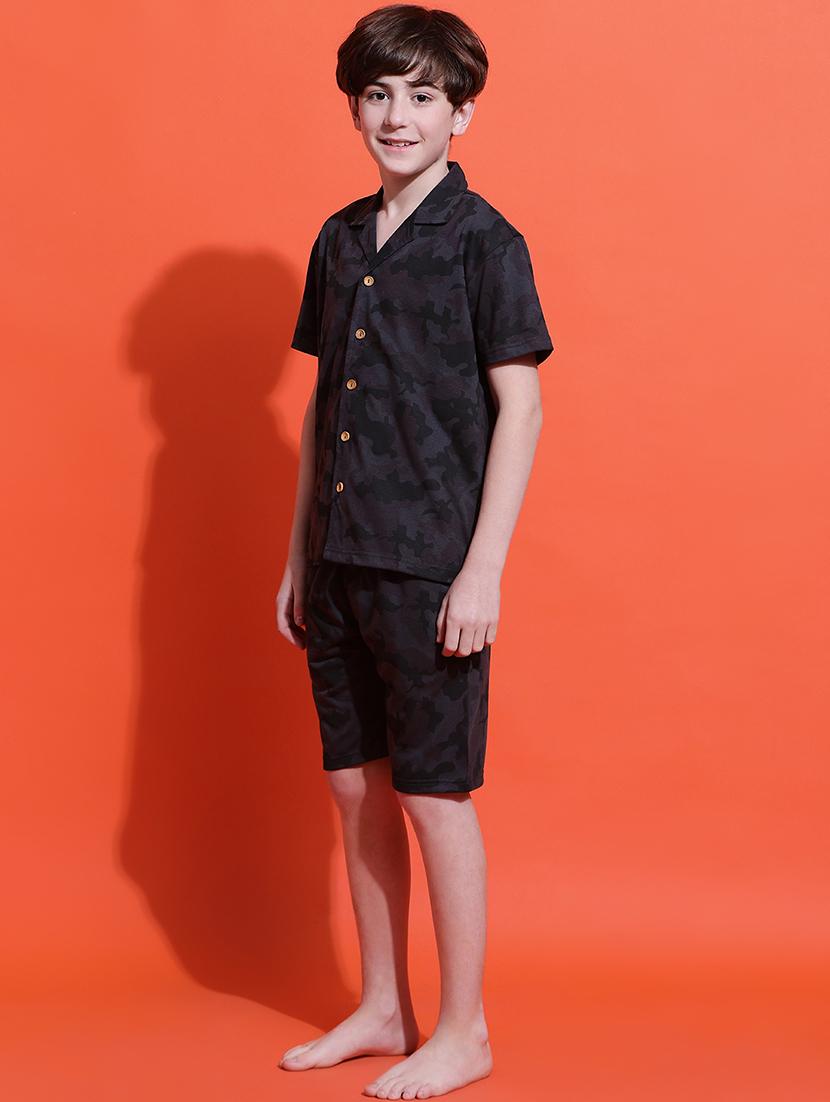 boys camouflage print nightwear shorts set - 21925503 - Standard Image - 3