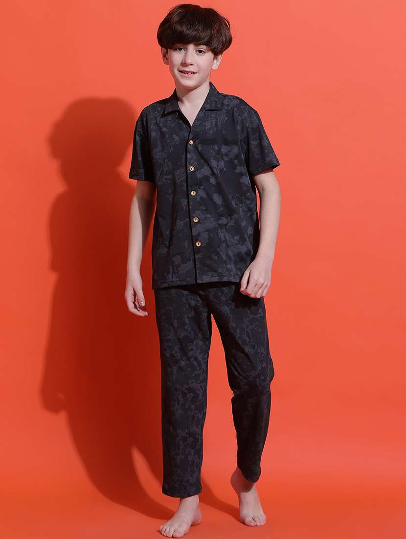 boys camouflage print nightwear pyjama set