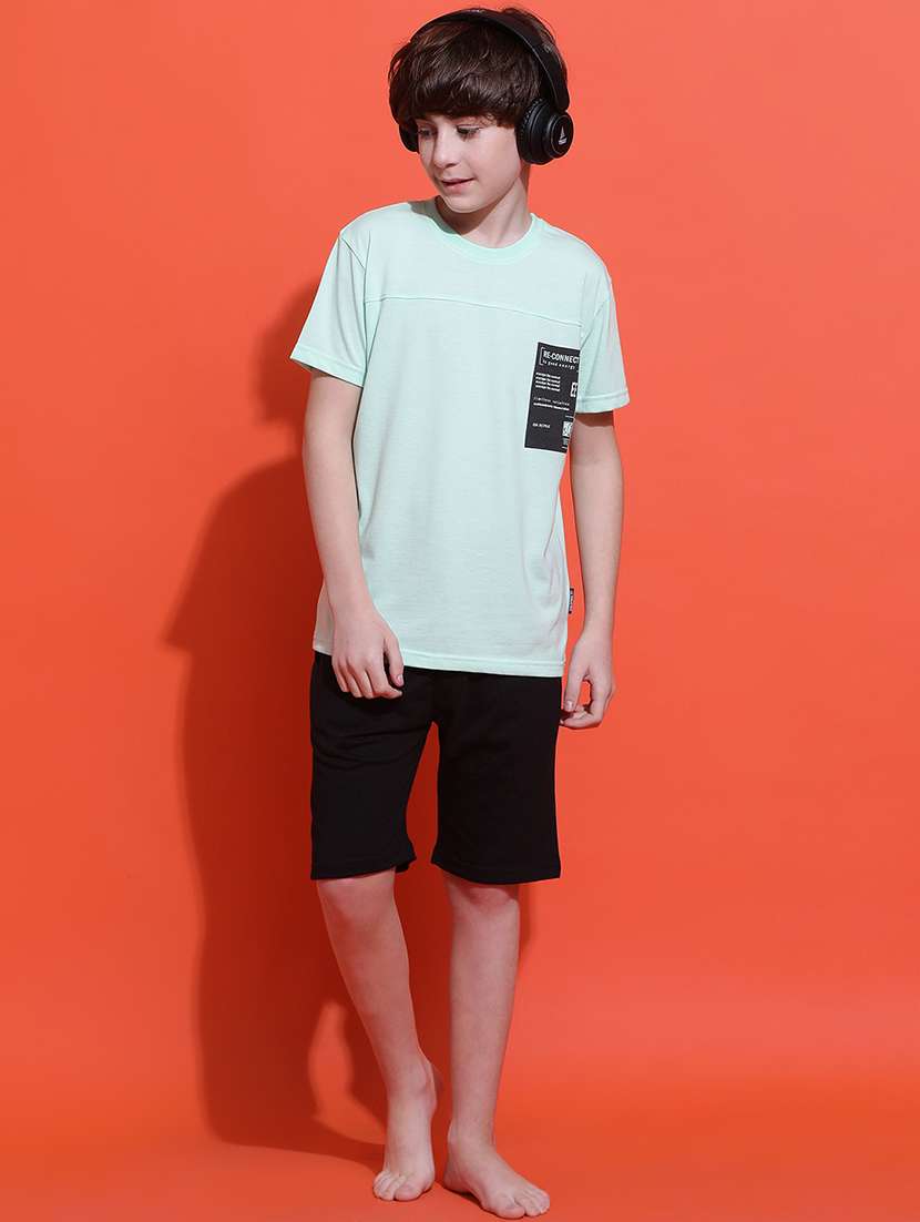 boys printed nightwear shorts set