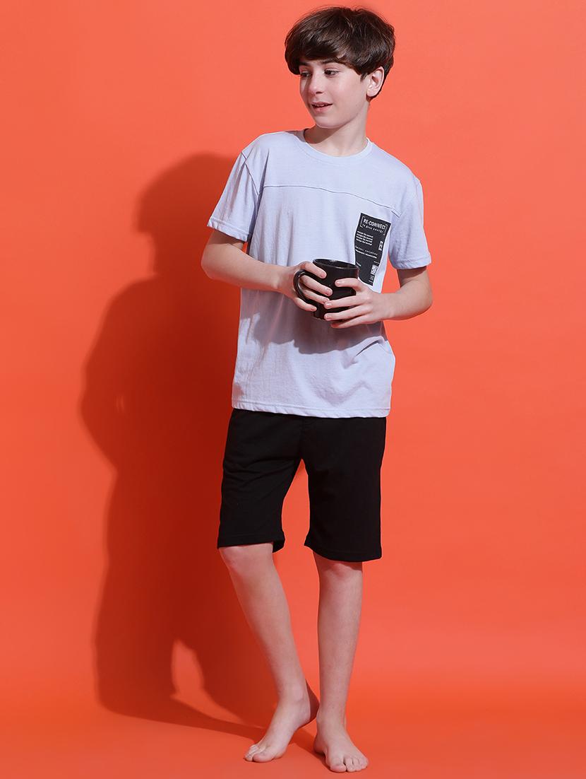 boys printed nightwear shorts set - 21925519 - Zoom Image - 0
